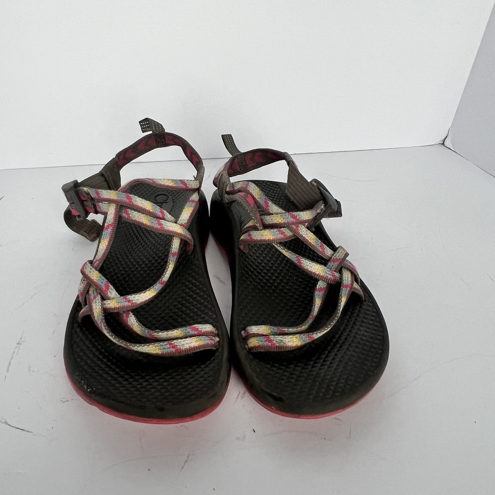 Chaco Women's Sandals Sz 5 Pink Yellow  Adjustable Straps Outdoors Summer